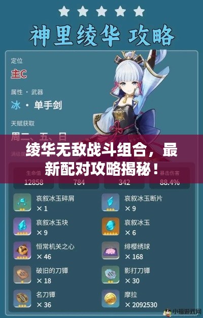 绫华无敌战斗组合，最新配对攻略揭秘！