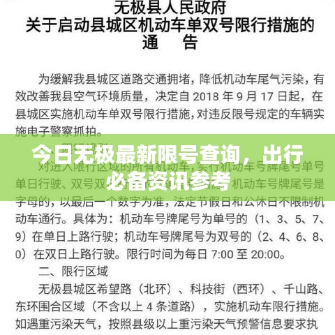 今日无极最新限号查询，出行必备资讯参考