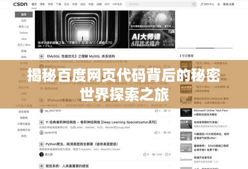 揭秘百度网页代码背后的秘密世界探索之旅