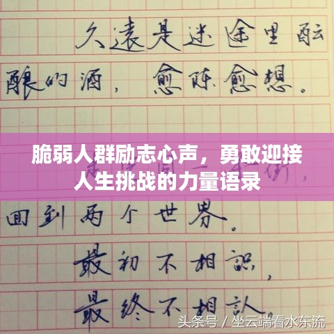 脆弱人群励志心声，勇敢迎接人生挑战的力量语录