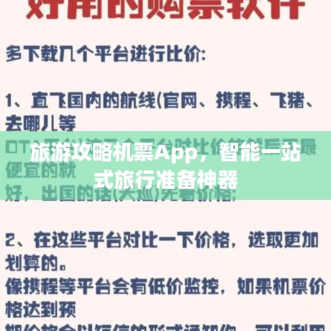 旅游攻略机票App，智能一站式旅行准备神器