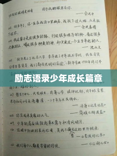 励志语录少年成长篇章