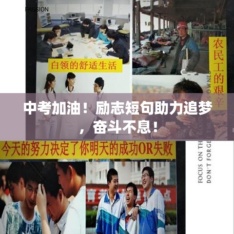 中考加油！励志短句助力追梦，奋斗不息！