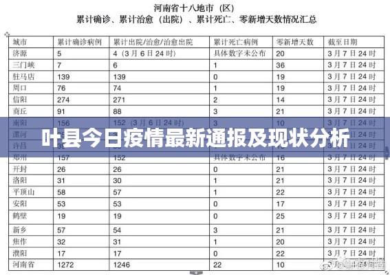 叶县今日疫情最新通报及现状分析