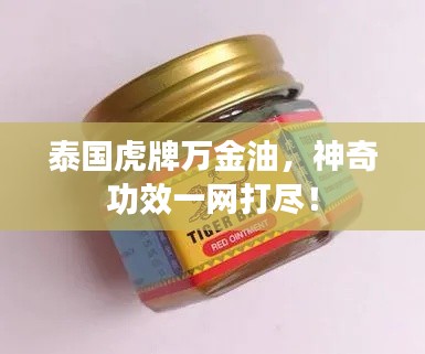 泰国虎牌万金油，神奇功效一网打尽！