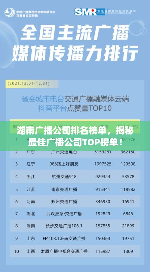 湖南广播公司排名榜单，揭秘最佳广播公司TOP榜单！