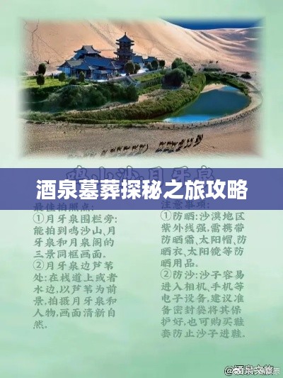 酒泉墓葬探秘之旅攻略
