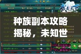 种族副本攻略揭秘，未知世界的探索之旅最新章节