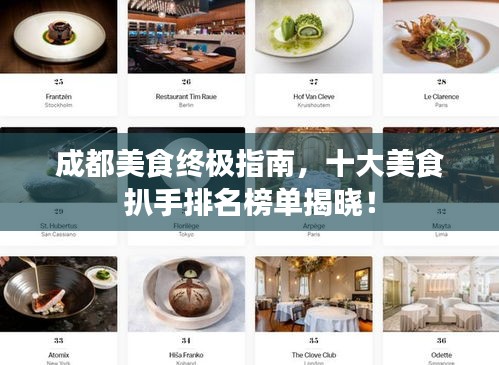 成都美食终极指南，十大美食扒手排名榜单揭晓！