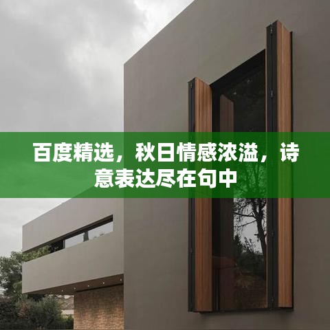 百度精选，秋日情感浓溢，诗意表达尽在句中