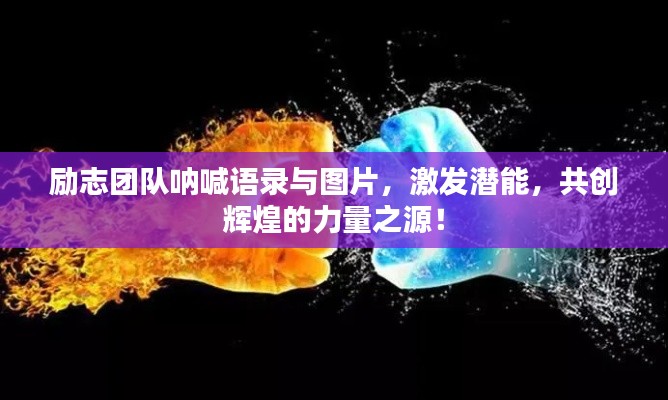 励志团队呐喊语录与图片，激发潜能，共创辉煌的力量之源！