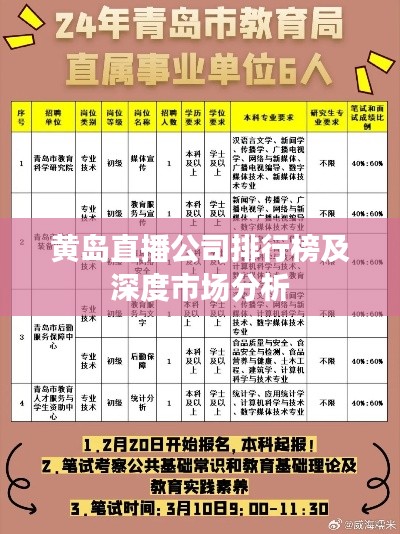 黄岛直播公司排行榜及深度市场分析