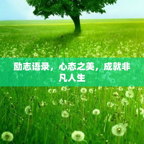 励志语录，心态之美，成就非凡人生