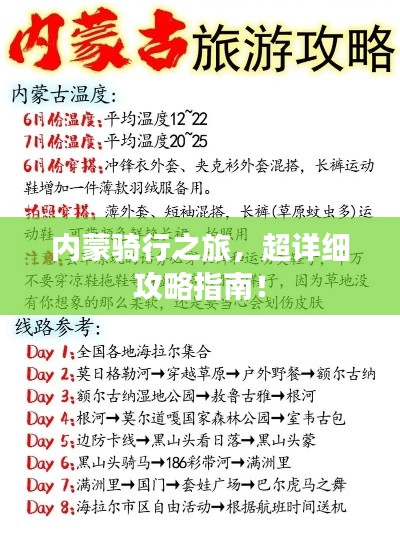 内蒙骑行之旅，超详细攻略指南！