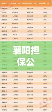 襄阳担保公司排名榜单揭晓！权威榜单带你了解当地信誉最佳担保公司